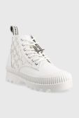 Черевики Karl Lagerfeld Trekka Ii жіночі колір білий на платформі (2555396)