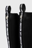 Шкіряні чоботи Love Moschino жіночі колір чорний на платформі