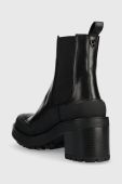 Шкіряні черевики Love Moschino жіночі колір чорний каблук блок (2513070)