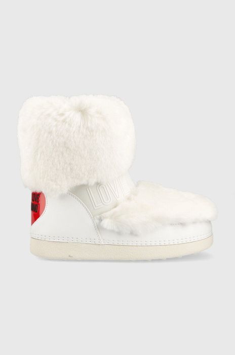 Зимові чоботи Love Moschino колір бежевий Зимові чоботи Love Moschino колір бежевий