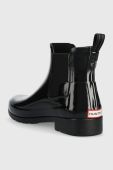 Гумові чоботи Hunter Refined Chelsea Gloss жіночі колір чорний WFS2201RGL