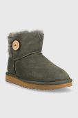 Зимові чоботи UGG W Mini Bailey Button Ii колір зелений Зимові чоботи UGG W Mini Bailey Button Ii колір зелений