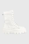Шкіряні черевики Steve Madden Fezza жіночі колір білий на плоскому ходу злегка утеплена