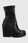 Черевики Steve Madden All Out жіночі колір чорний каблук блок