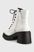 Шкіряні черевики Steve Madden Freeport жіночі колір білий каблук блок