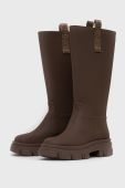 Чоботи Steve Madden Lodge жіночі колір коричневий на платформі