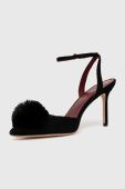 Замшеві туфлі Kate Spade Amour Pom колір чорний Замшеві туфлі Kate Spade Amour Pom колір чорний