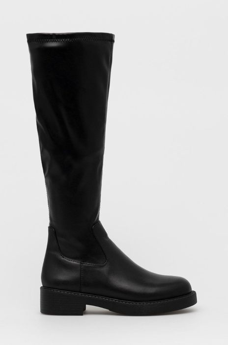 Шкіряні чоботи Aldo Anne жіночі колір чорний на плоскому ходу