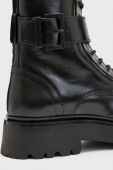 Шкіряні черевики AllSaints Onyx жіночі колір чорний на плоскому ходу