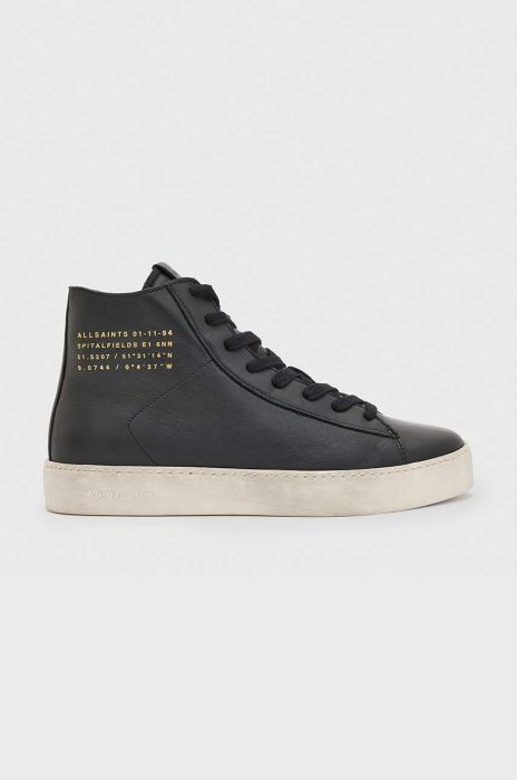 Шкіряні кеди AllSaints Tana High Top жіночі колір чорний Шкіряні кеди AllSaints Tana High Top жіночі колір чорний