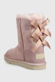 Дитячі замшеві чоботи UGG Bailey Bow Ii колір рожевий Дитячі замшеві чоботи UGG Bailey Bow Ii колір рожевий
