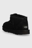 Дитячі замшеві чоботи UGG Classic Ultra Mini колір чорний Дитячі замшеві чоботи UGG Classic Ultra Mini колір чорний