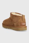 Дитячі замшеві чоботи UGG Classic Ultra Mini колір коричневий Дитячі замшеві чоботи UGG Classic Ultra Mini колір коричневий