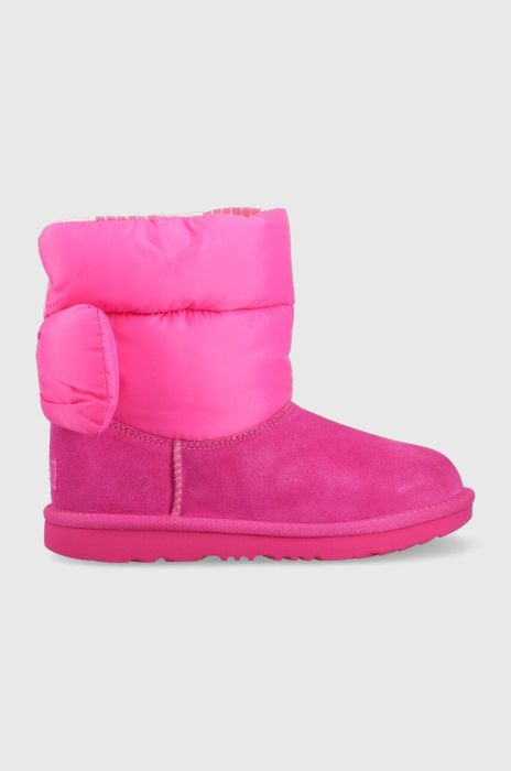 Дитячі чоботи UGG BAILEY BOW MAXI колір рожевий Дитячі чоботи UGG BAILEY BOW MAXI колір рожевий