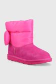Дитячі чоботи UGG BAILEY BOW MAXI колір рожевий Дитячі чоботи UGG BAILEY BOW MAXI колір рожевий