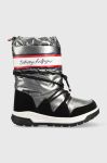 Дитячі чоботи Tommy Hilfiger колір срібний Дитячі чоботи Tommy Hilfiger колір срібний