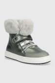 Дитячі шкіряні зимові черевики Garvalin колір сірий