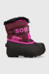 Дитячі чоботи Sorel Childrens Snow колір фіолетовий Дитячі чоботи Sorel Childrens Snow колір фіолетовий