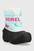 Дитячі чоботи Sorel Childrens Snow колір блакитний