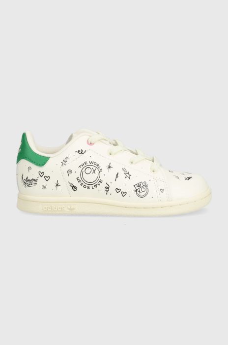 Дитячі кросівки adidas Originals Stan Smith колір бежевий Дитячі кросівки adidas Originals Stan Smith колір бежевий