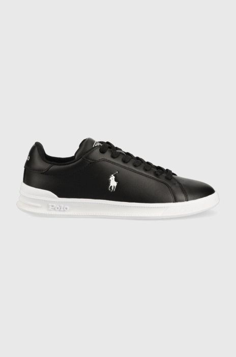 Шкіряні кросівки Polo Ralph Lauren Hrt Ct II колір чорний 809845109009 Шкіряні кросівки Polo Ralph Lauren Hrt Ct II колір чорний 809845109009