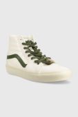 Шкіряні кеди Vans Sk8-hi чоловічі колір бежевий VN0A4BVTR2S1-VINT.WHITE Шкіряні кеди Vans Sk8-hi чоловічі колір бежевий VN0A4BVTR2S1-VINT.WHITE