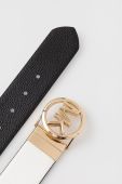 Двосторонній шкіряний ремінь MICHAEL Michael Kors жіночий колір білий Двосторонній шкіряний ремінь MICHAEL Michael Kors жіночий колір білий