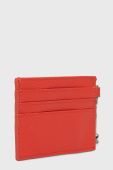 Шкіряний чохол на банківські карти Patrizia Pepe жіночий колір червоний