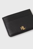 Шкіряний чохол на банківські карти Lauren Ralph Lauren жіночий колір чорний (2534984)