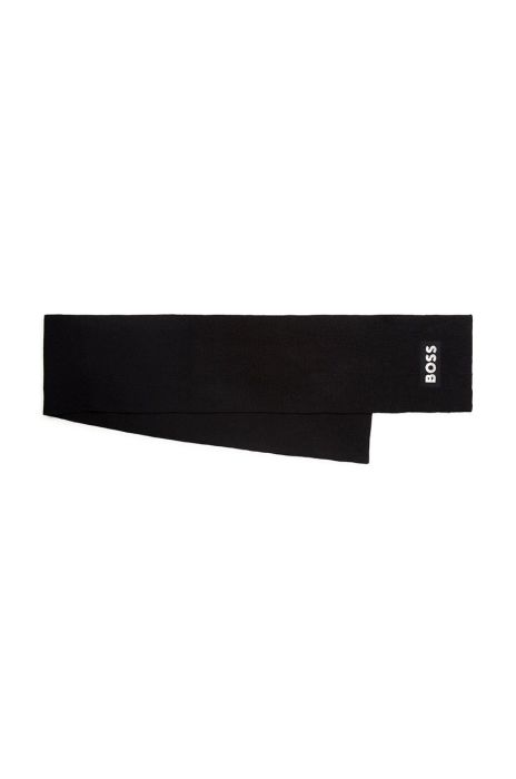 Дитячий шарф BOSS колір чорний з принтом Дитячий шарф BOSS колір чорний з принтом