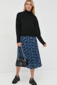 Спідниця Karl Lagerfeld колір синій midi пряма