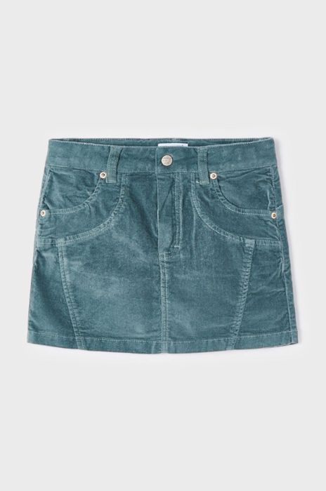 Дитяча спідниця Mayoral колір зелений mini пряма Дитяча спідниця Mayoral колір зелений mini пряма