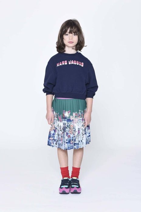 Дитяча спідниця Marc Jacobs колір зелений midi розкльошена (2617407)