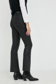 Штани Pepe Jeans Dion Flare жіночі колір чорний кльош висока посадка Штани Pepe Jeans Dion Flare жіночі колір чорний кльош висока посадка