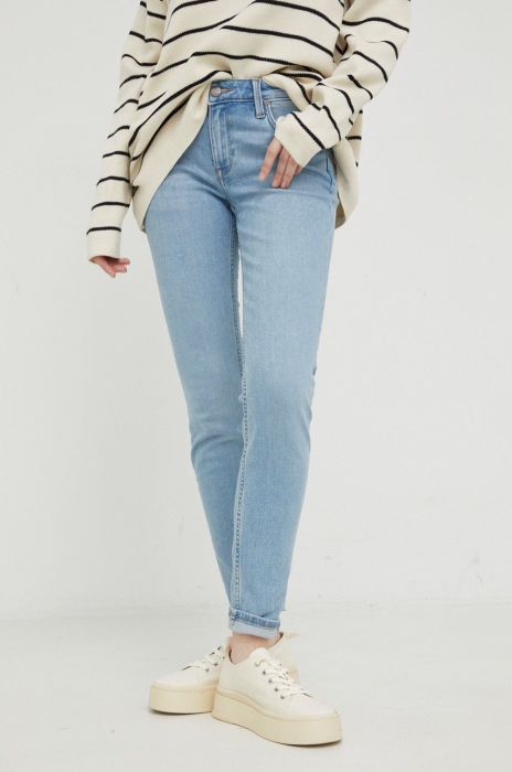 Джинси Lee Scarlett Sunbleach жіночі висока посадка колір блакитний Джинси Lee Scarlett Sunbleach жіночі висока посадка колір блакитний