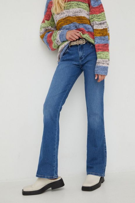 Джинси Wrangler Bootcut Camellia жіночі висока посадка колір блакитний Джинси Wrangler Bootcut Camellia жіночі висока посадка колір блакитний