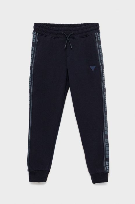 Дитячі спортивні штани Guess колір синій з аплікацією (2420926) Дитячі спортивні штани Guess колір синій з аплікацією (2420926)