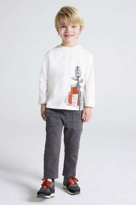 Дитячі штани Mayoral колір сірий однотонні (2613754) Дитячі штани Mayoral колір сірий однотонні (2613754)