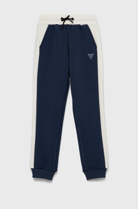 Дитячі спортивні штани Guess колір синій меланж (2652582) Дитячі спортивні штани Guess колір синій меланж (2652582)
