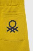 Дитячі бавовняні штани United Colors of Benetton колір зелений однотонні (2523122) Дитячі бавовняні штани United Colors of Benetton колір зелений однотонні (2523122)