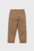 Дитячі бавовняні штани United Colors of Benetton колір коричневий однотонні (2647709) Дитячі бавовняні штани United Colors of Benetton колір коричневий однотонні (2647709)