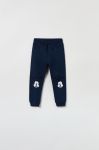 Бавовняні штани для немовлят OVS колір синій з принтом Бавовняні штани для немовлят OVS колір синій з принтом