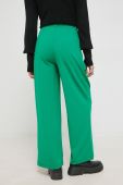 Штани JDY жіночі колір зелений широке висока посадка Штани JDY жіночі колір зелений широке висока посадка