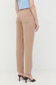 Штани Guess жіночі колір коричневий пряме висока посадка (2411676)