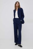Штани Y.A.S Nilla жіночі колір синій широкі висока посадка