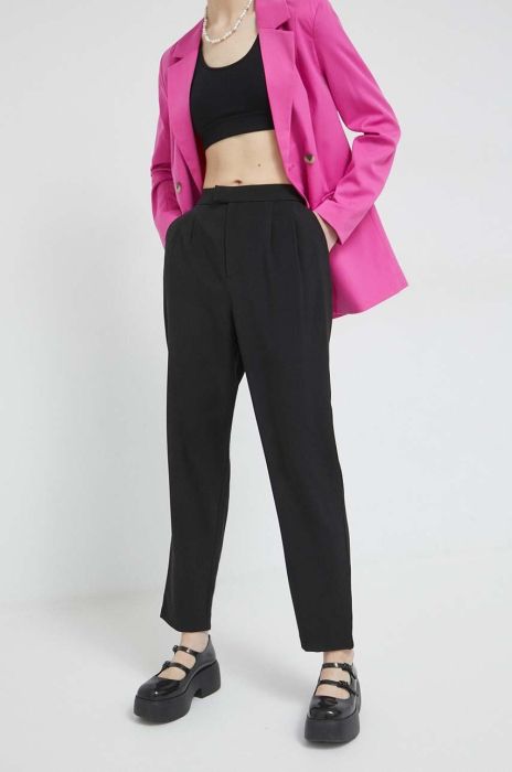 Штани Only жіночі колір чорний пряме висока посадка (3089899) Штани Only жіночі колір чорний пряме висока посадка (3089899)