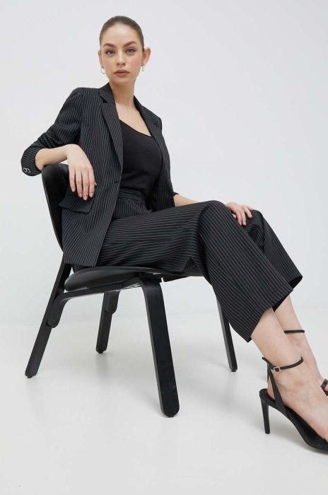 Штани Vero Moda жіночі колір чорний пряме висока посадка (2877191) Штани Vero Moda жіночі колір чорний пряме висока посадка (2877191)