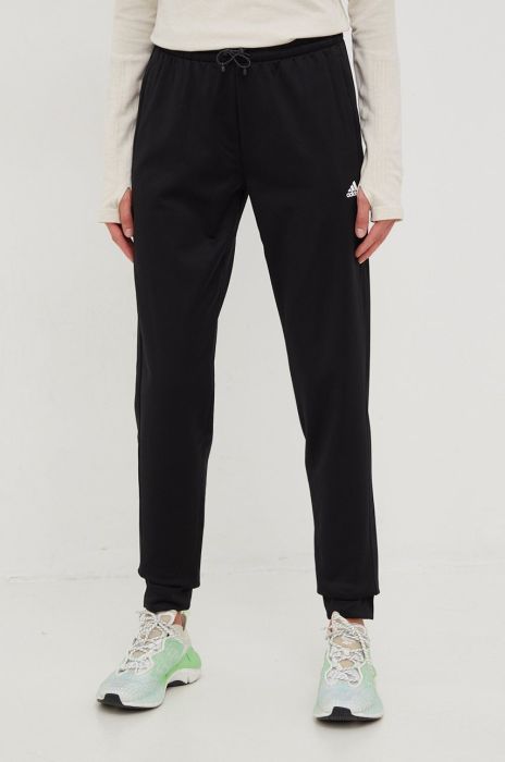 Штани для тренувань adidas Performance жіночі колір чорний однотонні (2793550) Штани для тренувань adidas Performance жіночі колір чорний однотонні (2793550)