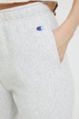 Спортивні штани Champion жіночі колір сірий з аплікацією Спортивні штани Champion жіночі колір сірий з аплікацією