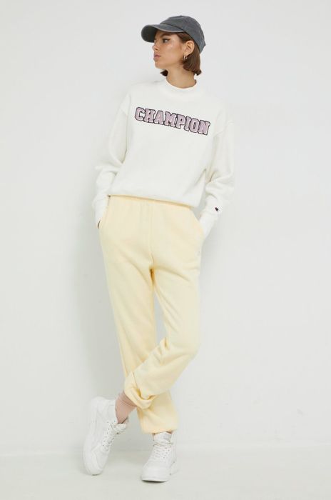 Спортивні штани Champion жіночі колір жовтий однотонні 115487-ASB Спортивні штани Champion жіночі колір жовтий однотонні 115487-ASB